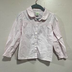 GAP ~ Girls Light Pink Smocked Blouse Shirt ~ size 4 ~ classic!